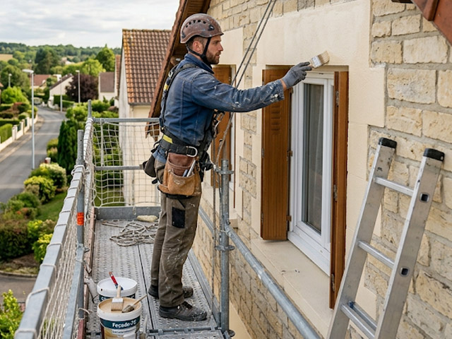 Ravalement et peinture de façade au Mans